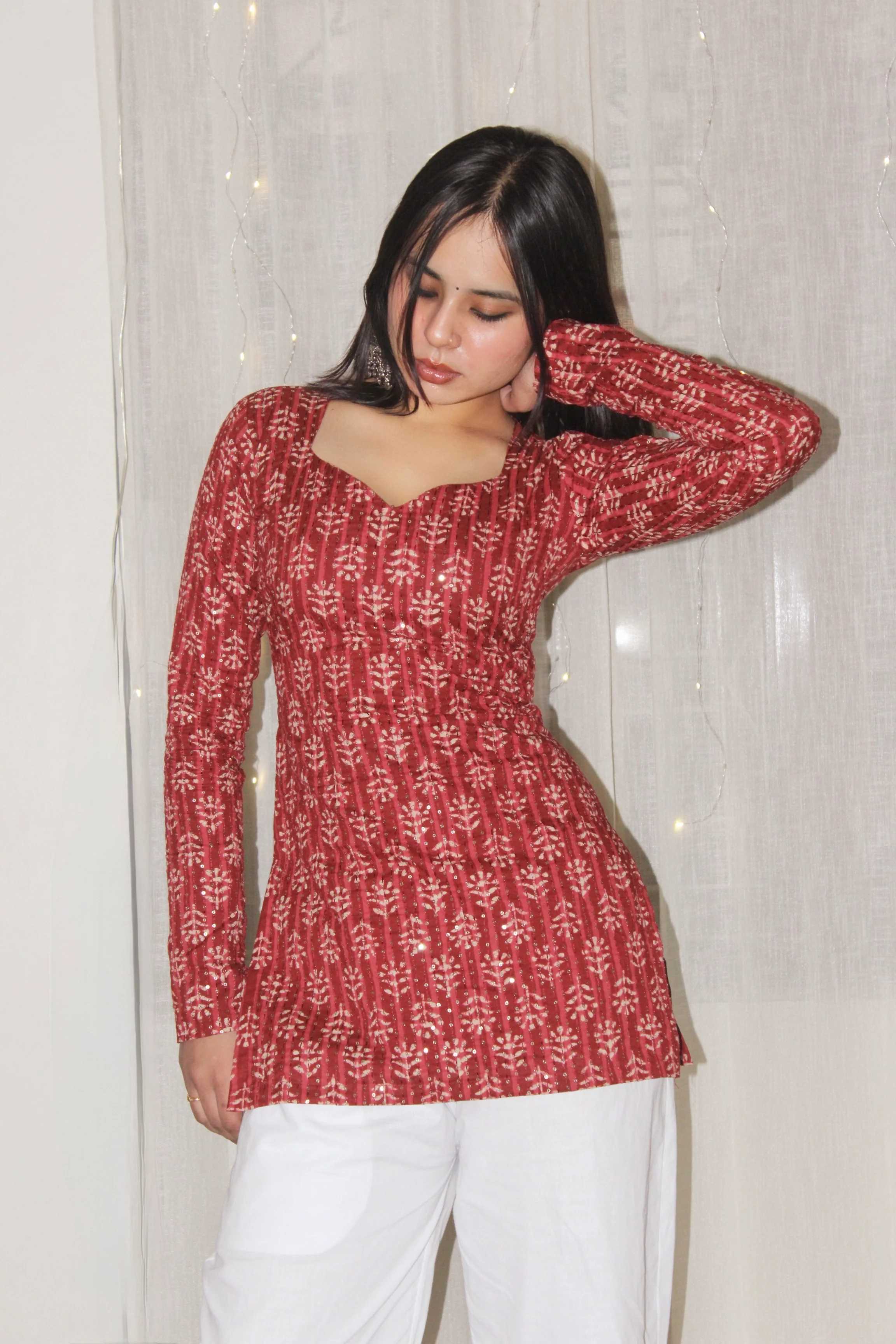 AAFREEN FULL SLEEVE KURTI - Image 3