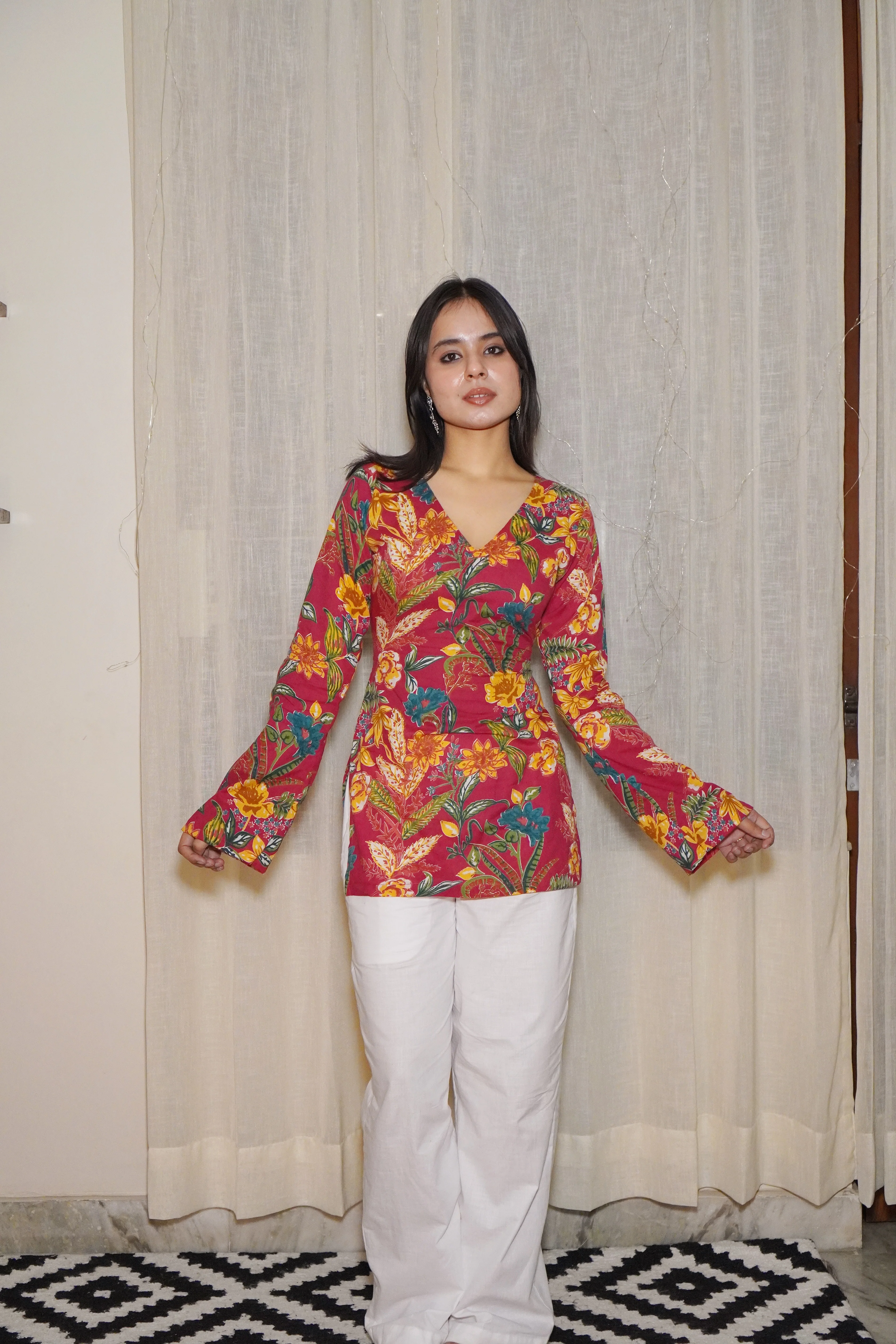 ALAYA BELL SLEEVE CORSET KURTI