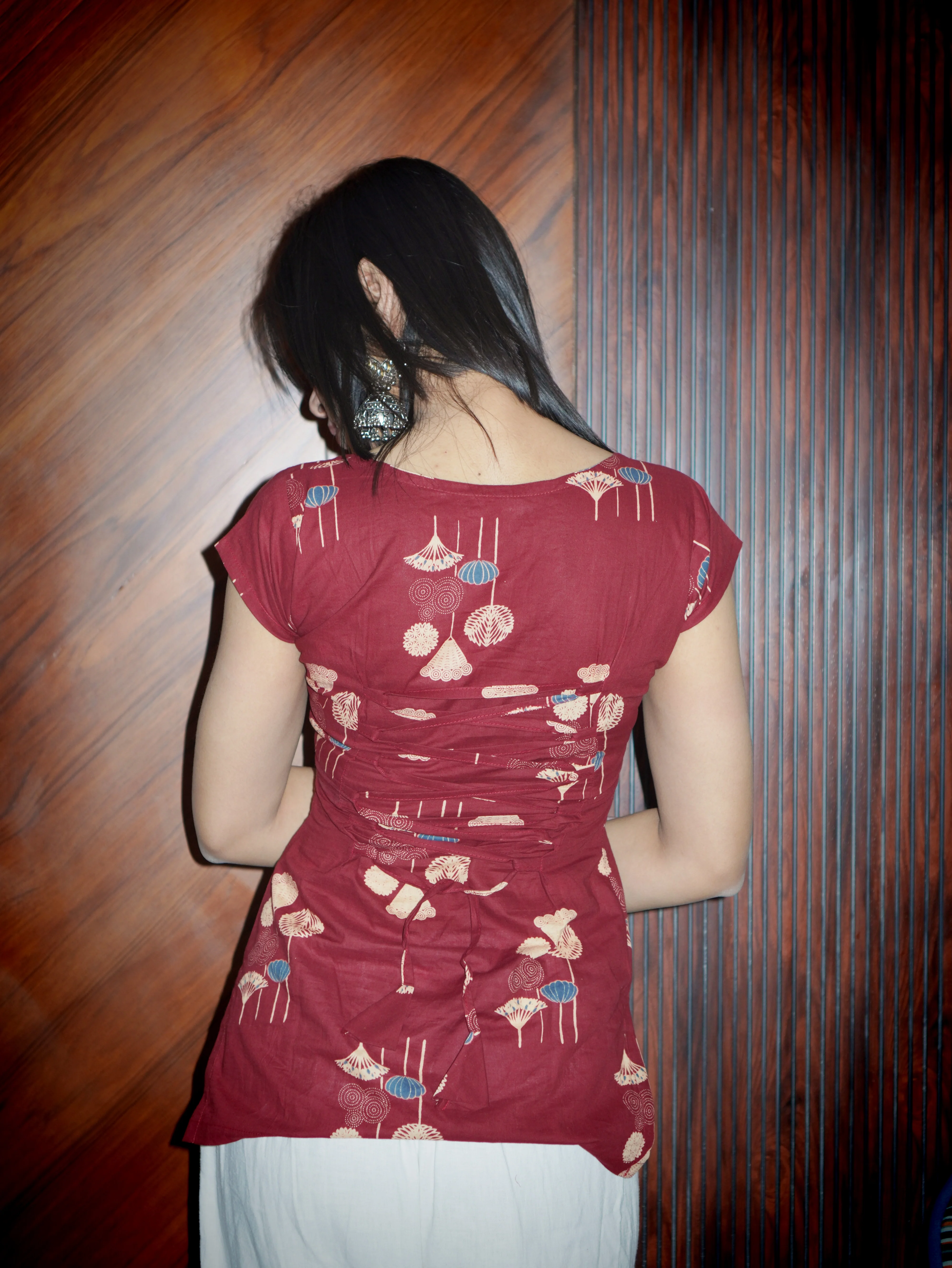 DILRUBA FRONT TIE CORSET KURTI - Image 6