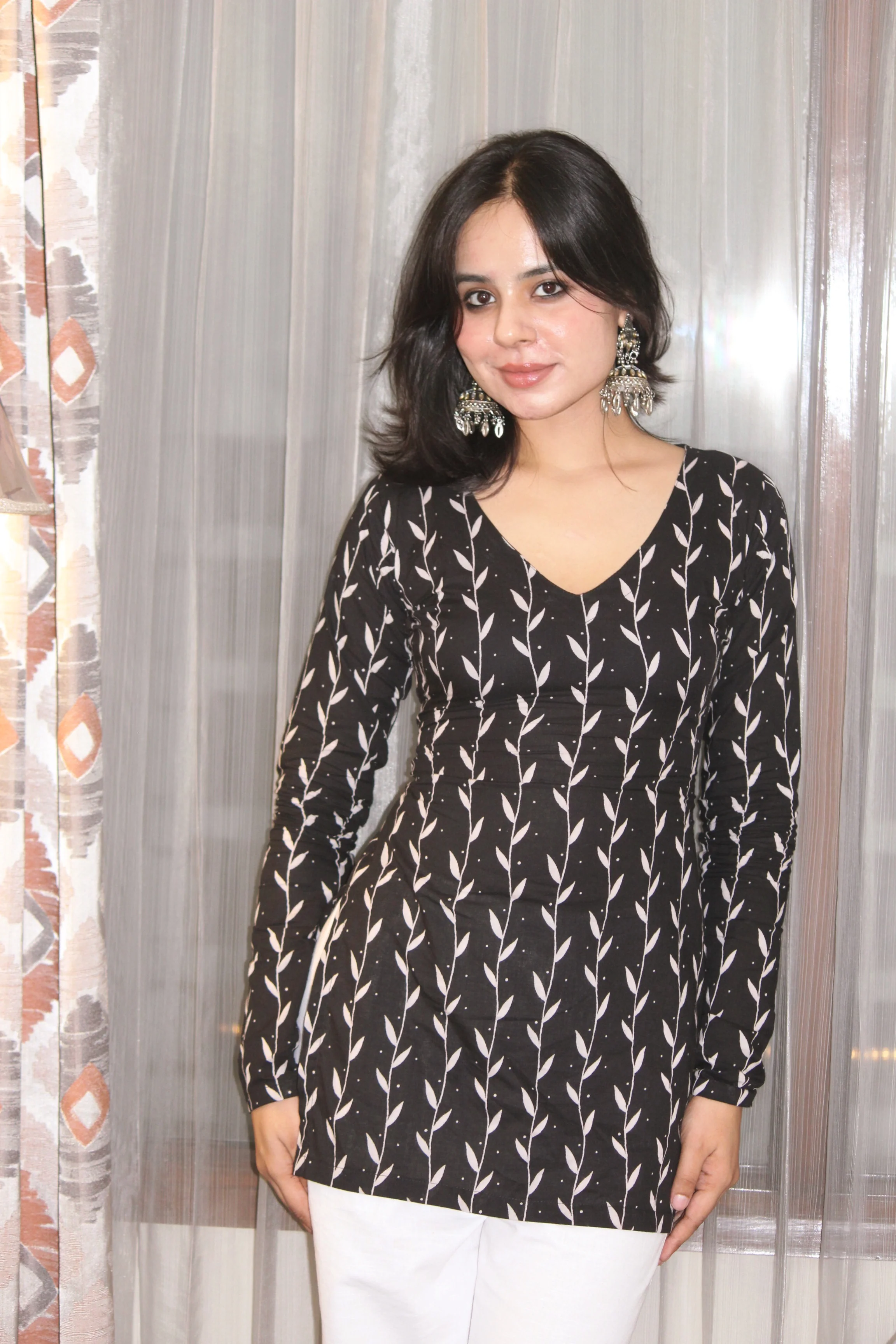 JHUMKA FULL SLEEVE CORSET KURTI