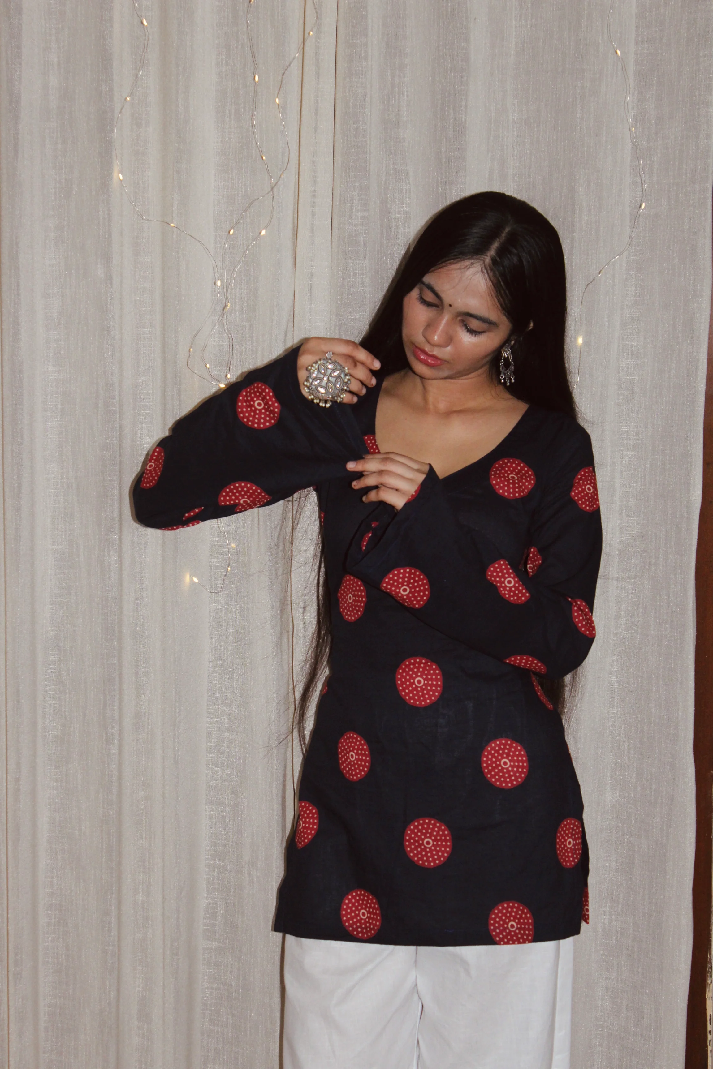 NAVYA BELL SLEEVE KURTI - Image 3