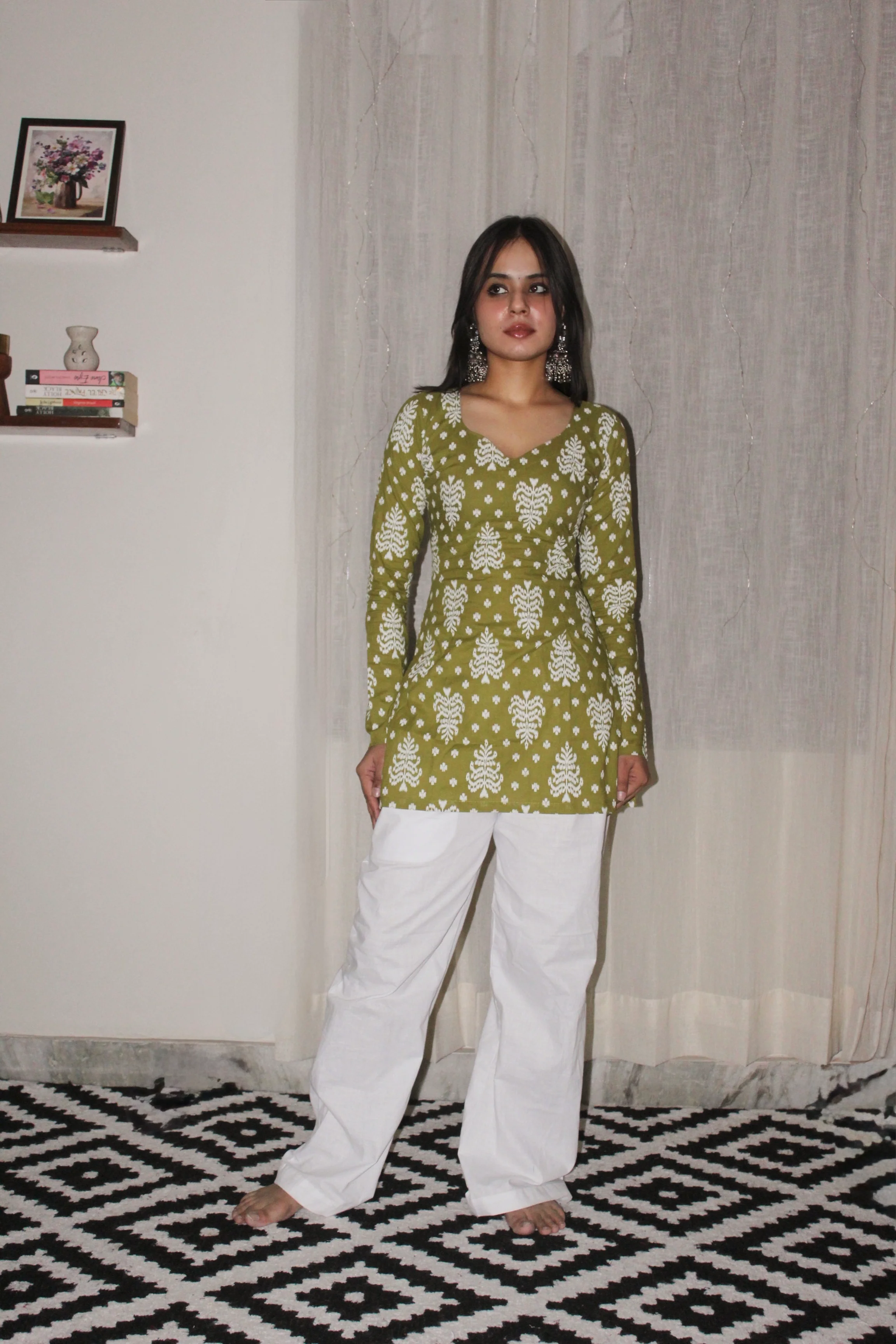NIDA FULL SLEEVE CORSET KURTI - Image 2
