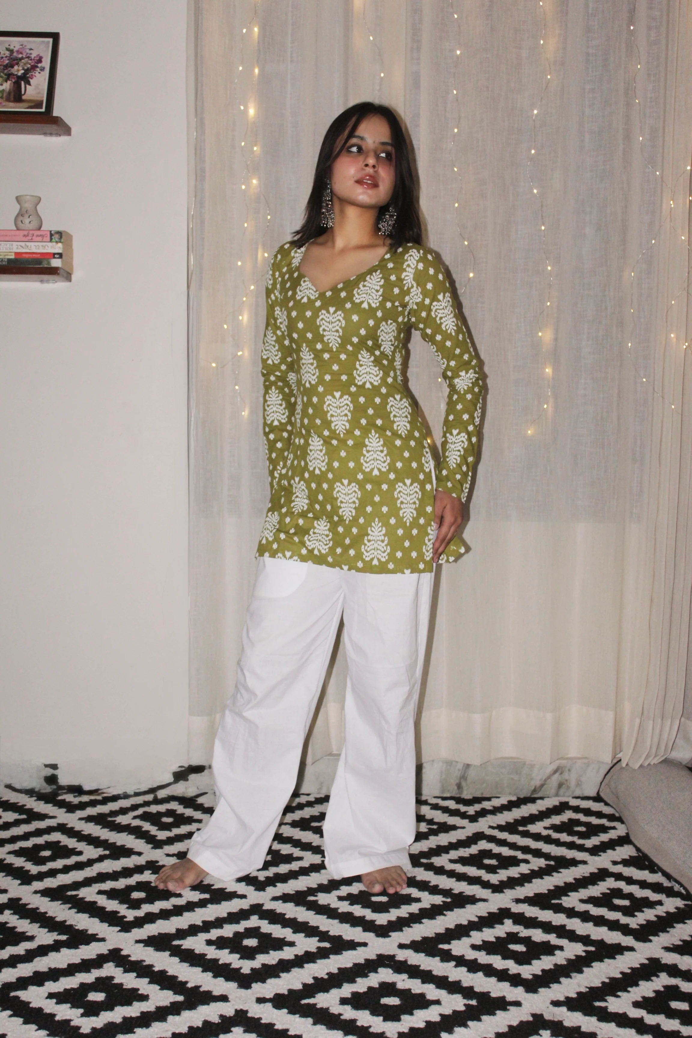 NIDA FULL SLEEVE CORSET KURTI - Image 3