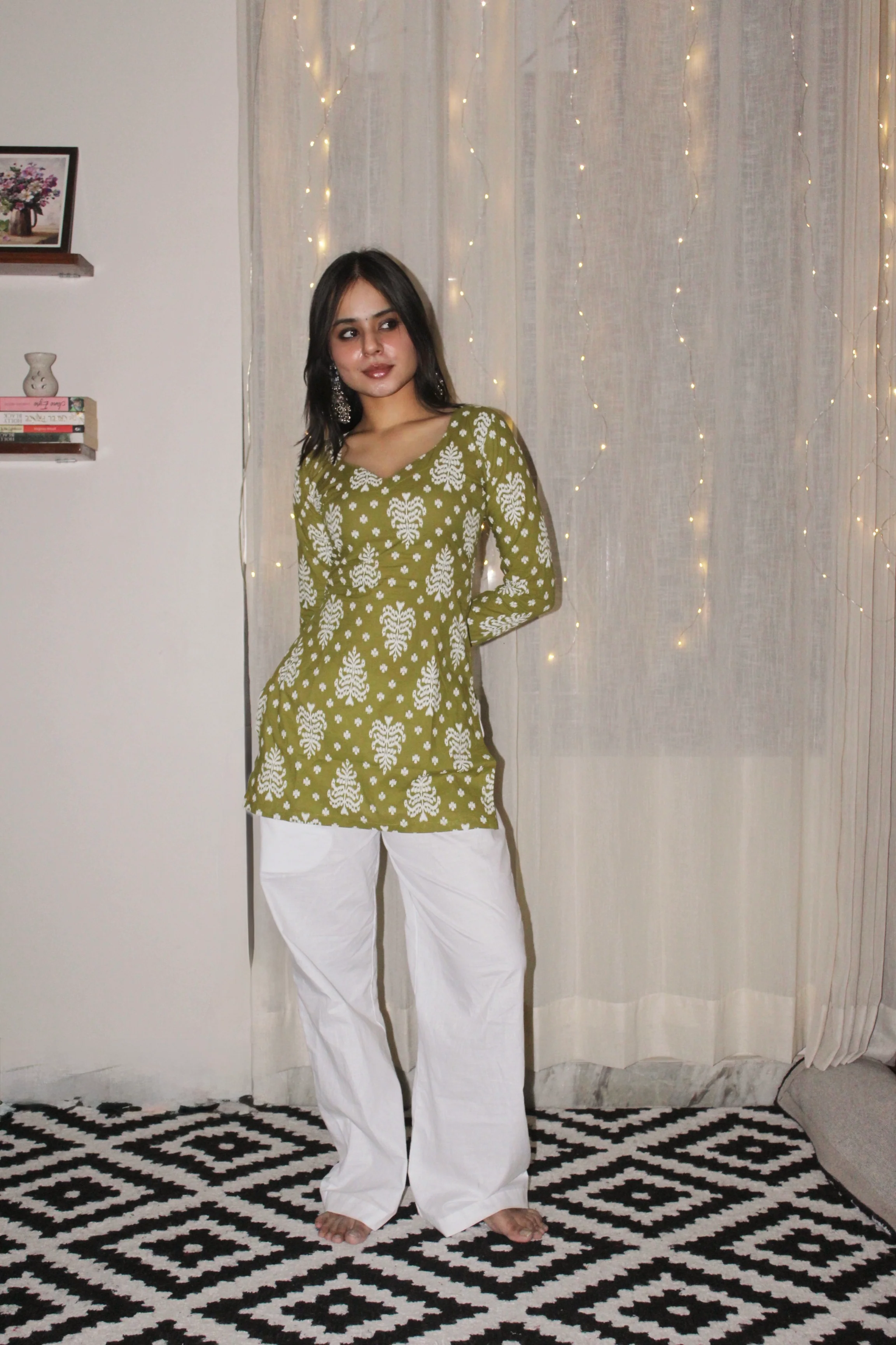 NIDA FULL SLEEVE CORSET KURTI - Image 4