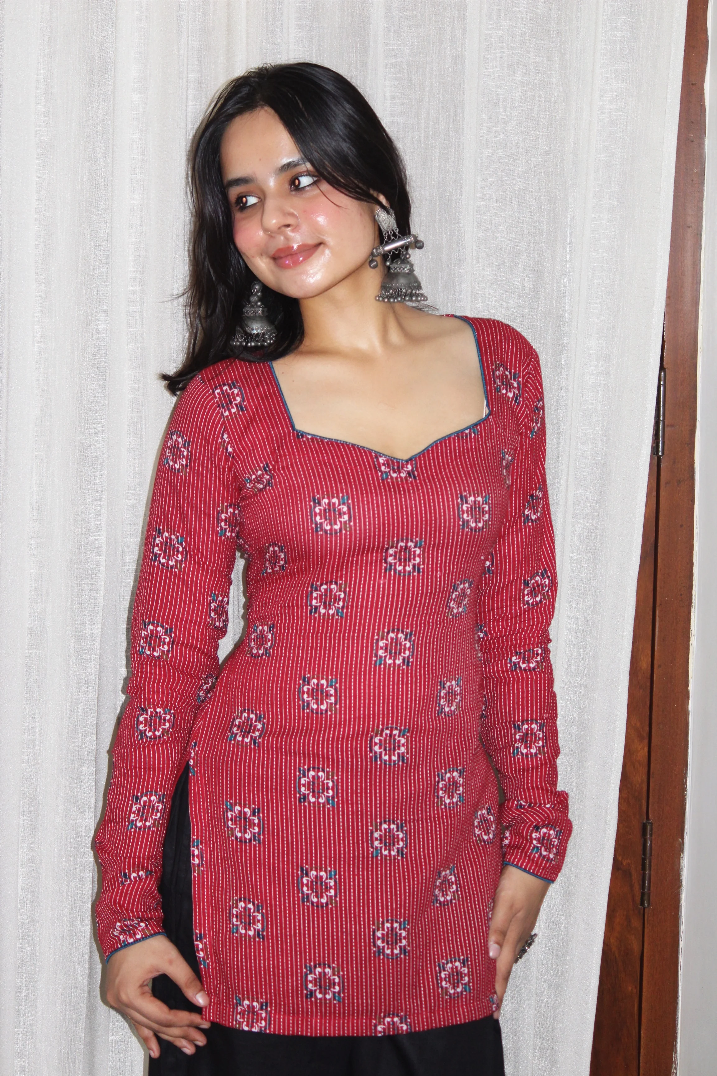 ROSHNI FULL SLEEVE CORSET KURTI - Image 2