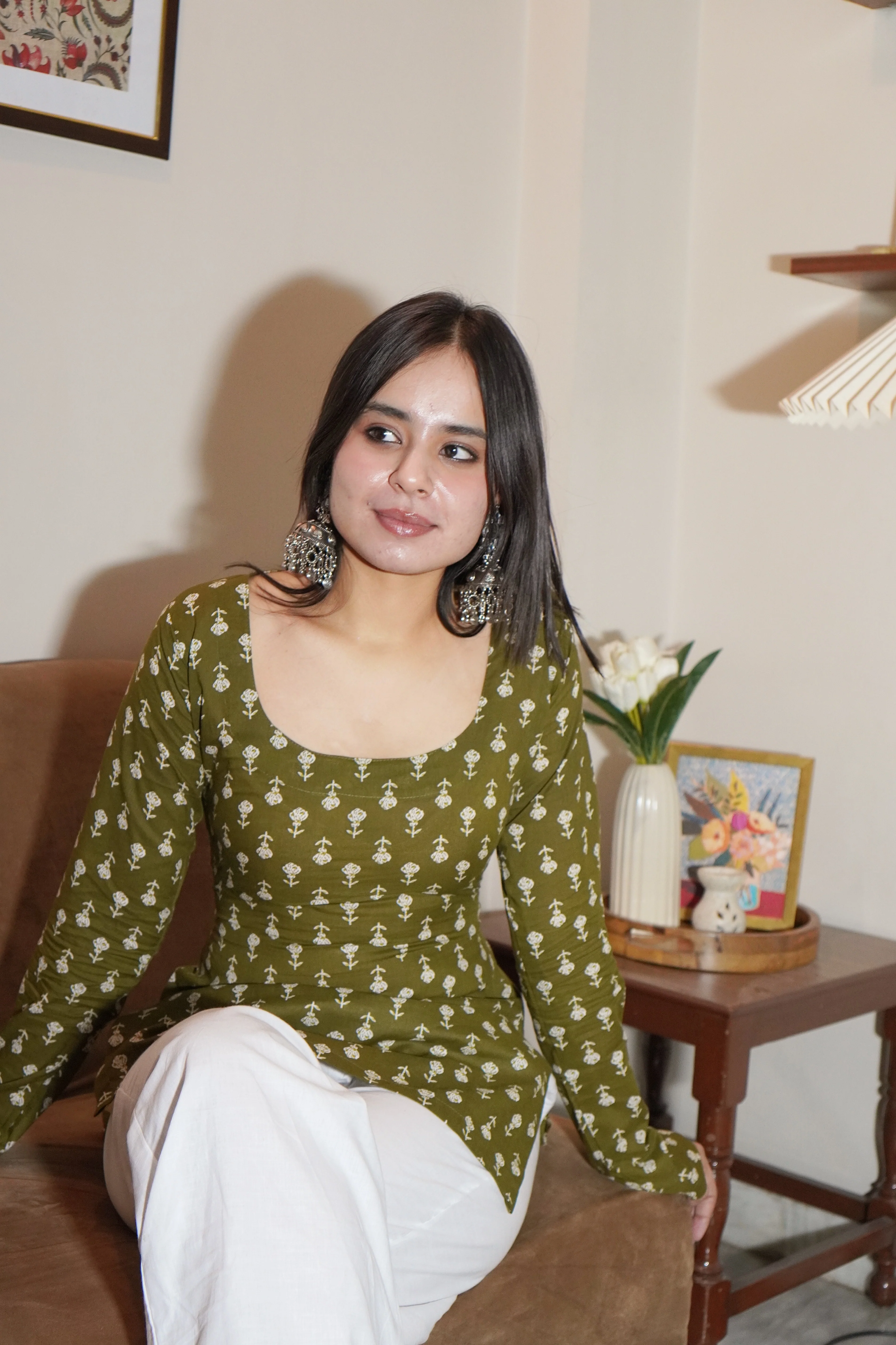 SAANU FULL SLEEVE CORSET KURTI
