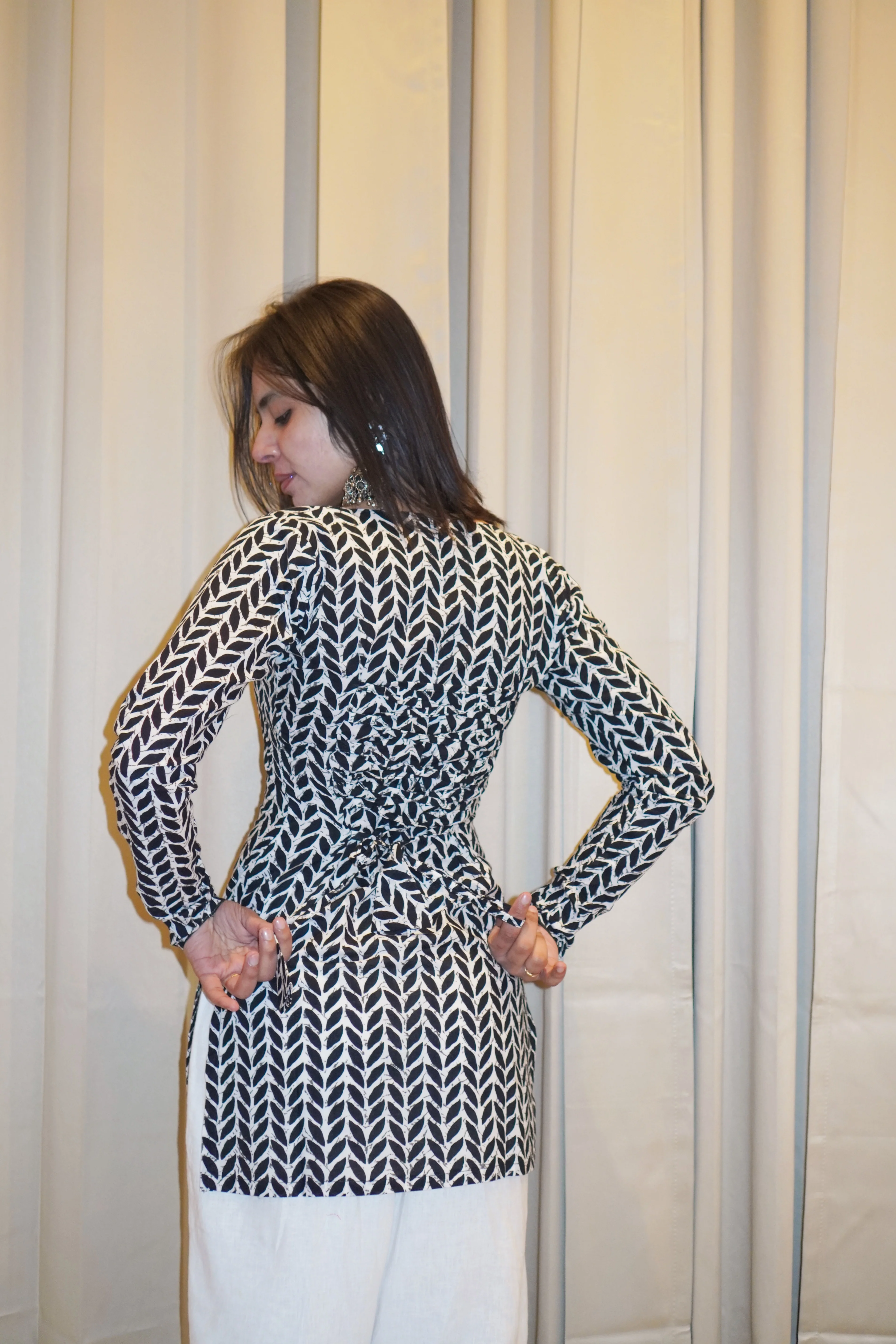 SAANVI FULL SLEEVE CORSET KURTI - Image 4