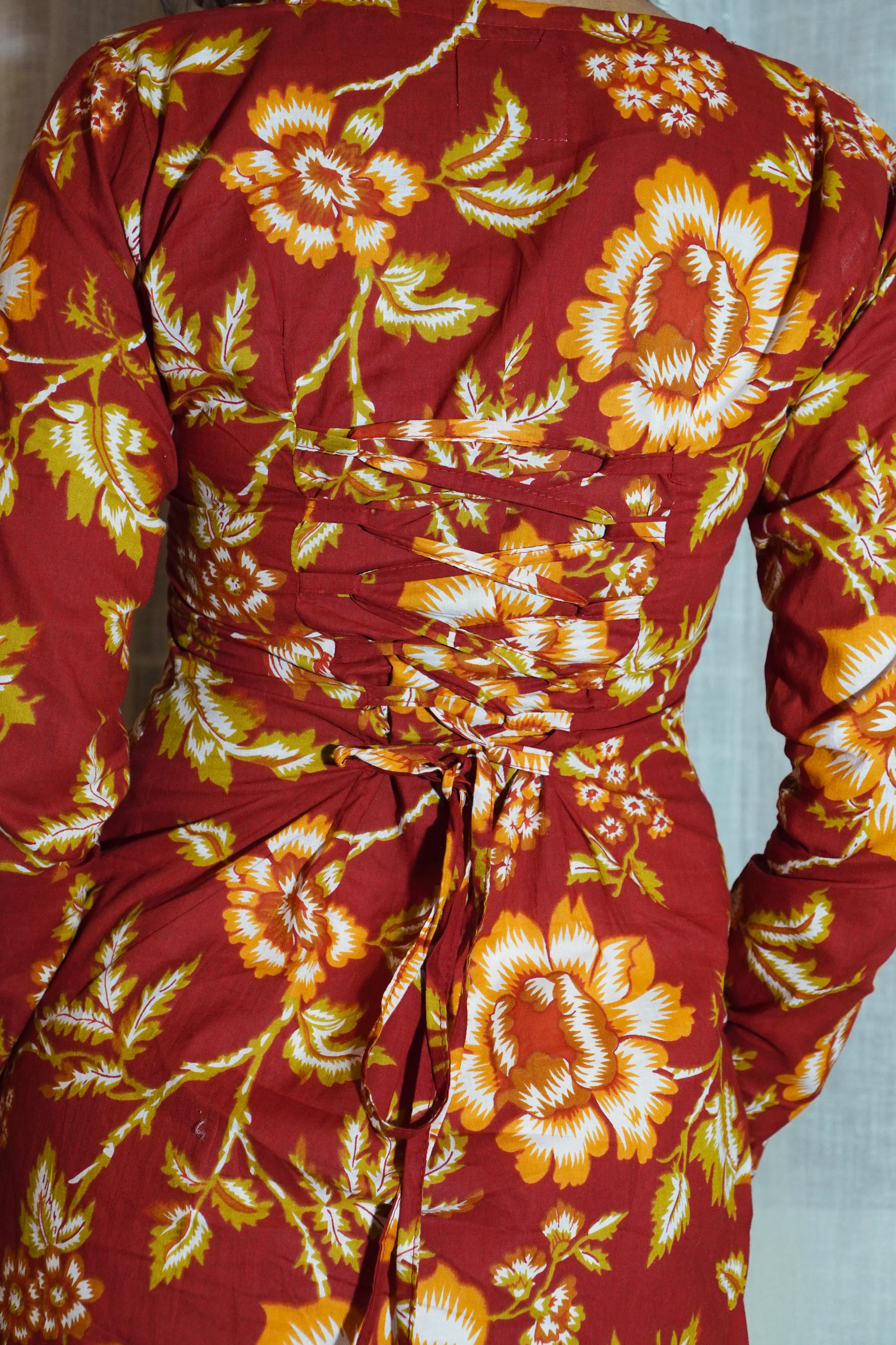 SARA FULL SLEEVED CORSET KURTI - Image 4