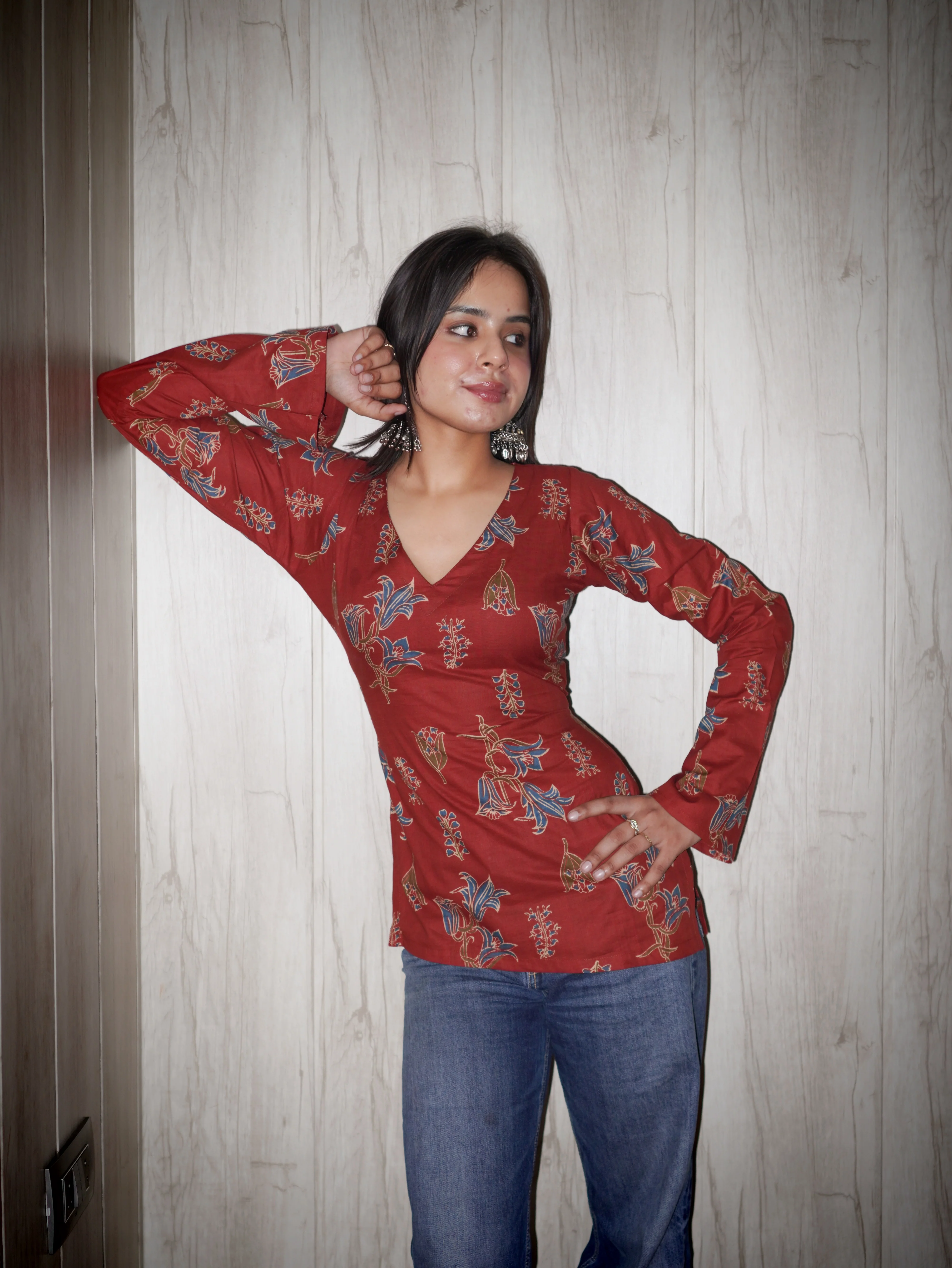 Sasha Bell Sleeve Corset Kurti - Image 4