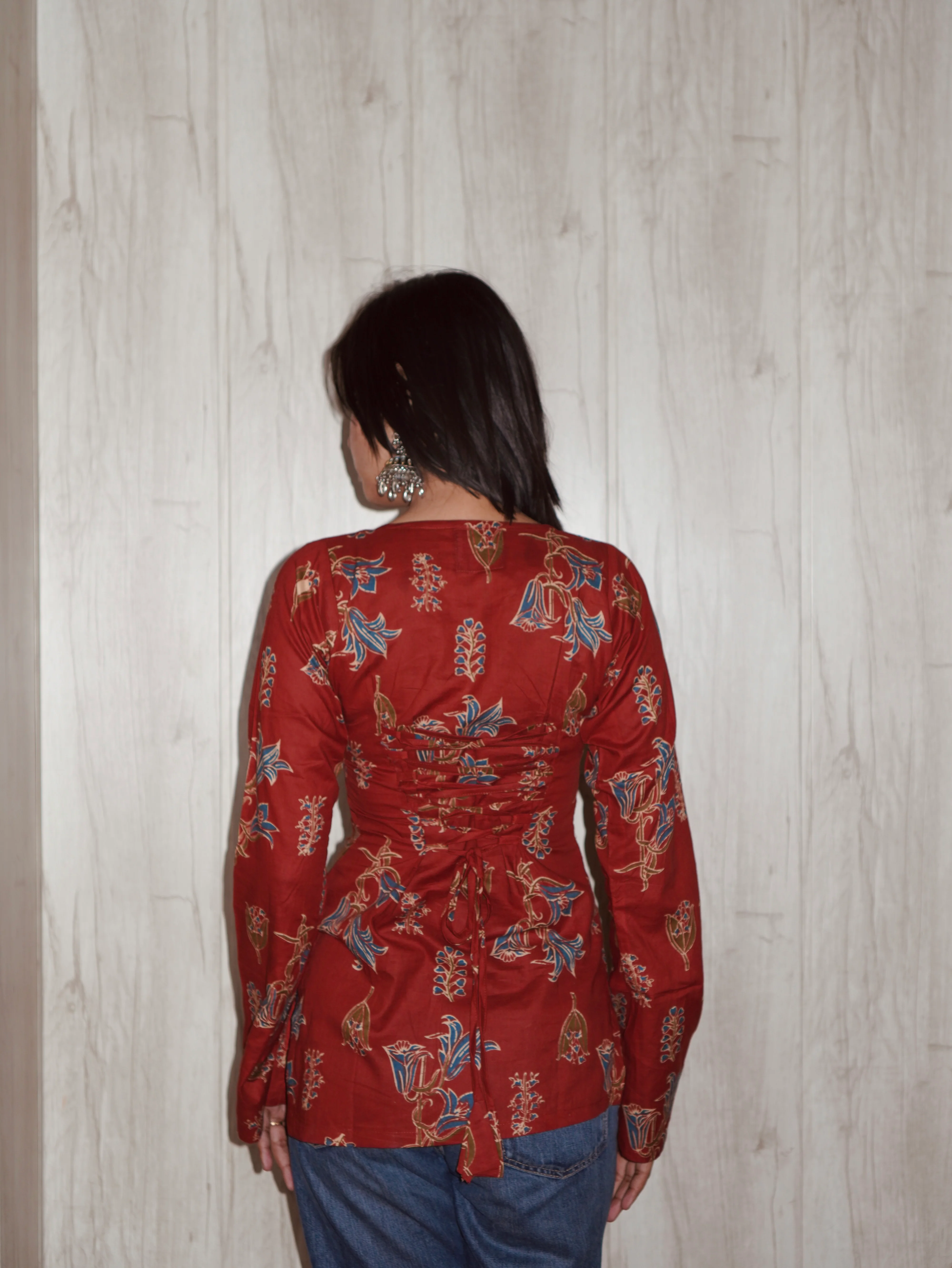 Sasha Bell Sleeve Corset Kurti - Image 5