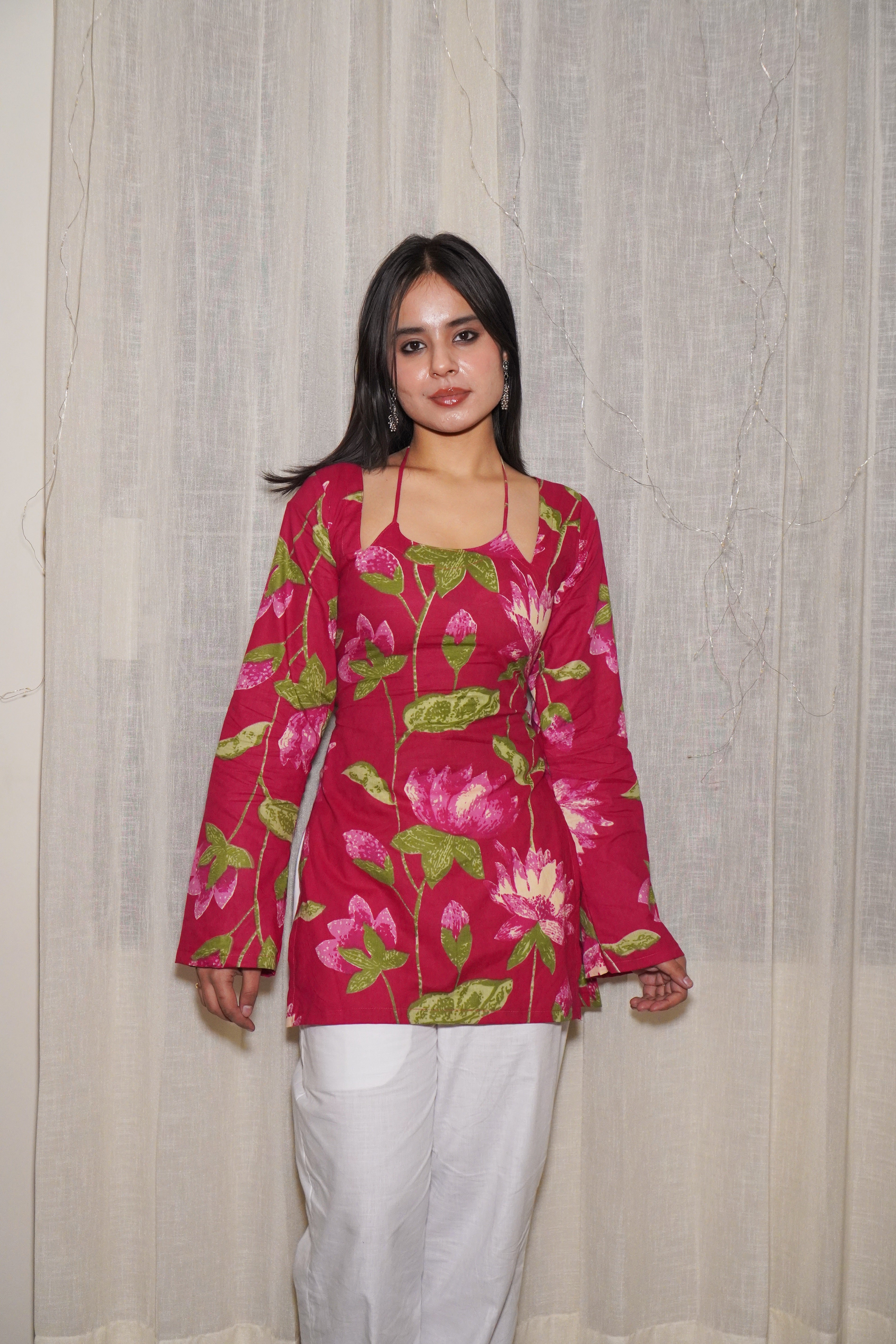 ZAYRA BELL SLEEVE CORSET KURTI - Image 2
